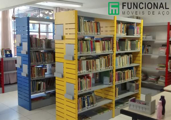 Móveis para biblioteca em aço